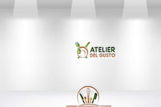 create premium modern, food laboratory logo design