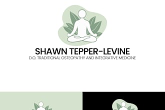 do elegant health care medical osteopathic physician logo