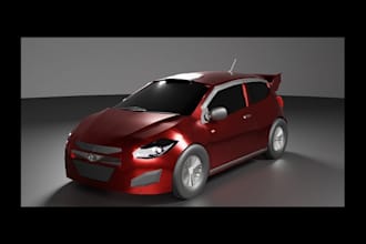 do realistic 3d car modeling and rendering, 3d vehicle, plane and armored tank