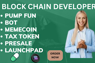 develop blockchain web3 dapp pump fun presale staking launchpad solana evm ton