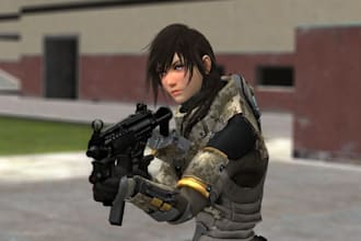 create and port  gmod character 3d model garry mods vrchat avatar game sfm mmd