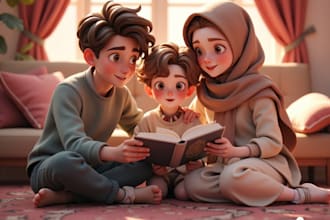 do islamic muslim illustration, islamic book for graphic
