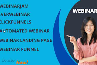 setup webinar in everwebinar, clickfunnel and webinarjam