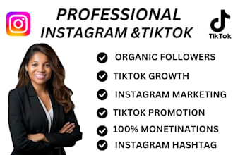 grow facebook organic, instagram and tiktok followers and  engagement