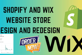 setup shopify ecommerce store create wix website development design and redesign