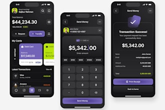 develop fintech banking app, neobank, money transfer, bnpl bill payment app