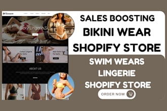 design high selling bikini wear shopify store swim wear website lingerie store