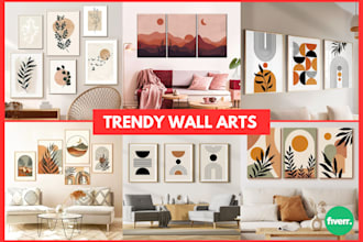 create trendy printable wall arts for etsy or resell