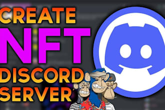 setup professional gaming, nft, forex, anime discord server