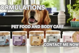be your pet skin care ,pet food and supplement formulation chemist