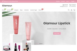 design lipstick shopify lip gloss nails cosmetics store beauty makeup website