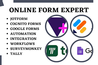 setup jotform cognito forms google forms conditional logic surveymonkey tally VA