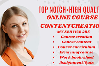 create online course content training manual course creation ppt lesson plan