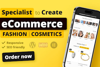 create ecommerce online store for fashion and cosmetics