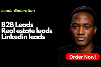 b2b lead generation for linkedin, business leads, recruitments or prospect leads