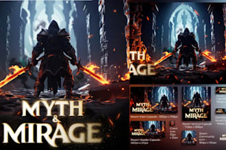 do steam capsule artwork design game art poster logo marketing banner video game