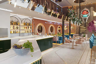 renovate cafe design,restaurant,lobby, lounge, reception, hall,fast food outlets