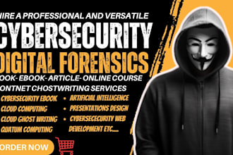ghostwrite your detailed ai, cybersecurity ebook, article course content writing