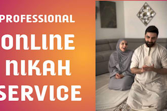 do a professional online nikah service with certificate