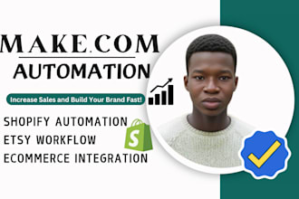 set up make com automation for shopify, etsy and ecommerce