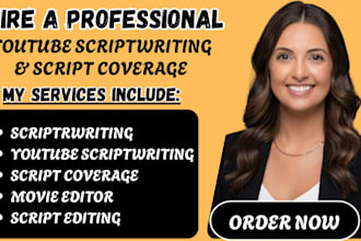 do youtube scriptwriting, script coverage editor, movie scriptwriting editing