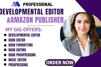be development book editor, proofread do book formatting for amazon kdp book pub