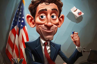 draw cartoon caricature from photo