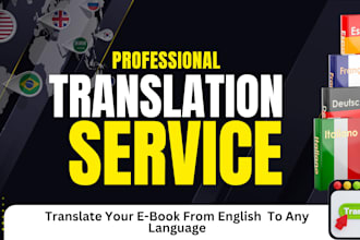 translate your book or ebook from english to other languages