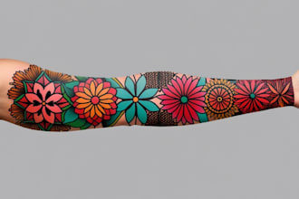 create a tattoo design of tattoo sleeve