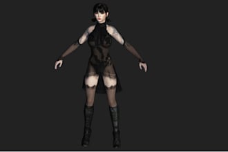 use substance 3dpainter for 3d model,realistic nsfw character,vr character model