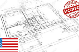 draw floor plan fire sprinkler city permit architectural stamp mep engineering
