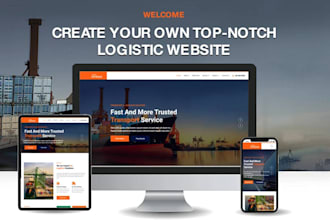 develop a logistic website, trucking, transport, cargo website