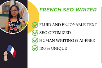 write french SEO optimized content