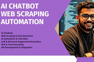 do python ai, ai automation bot, chatbot, web scraper, ml, llm, ghl, api, rag
