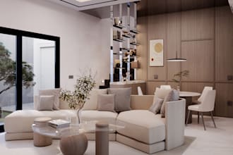 create 3d visualization for your residential interior