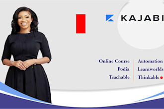kajabi website design, kajabi salesfunnel, thinkific, teachable, podia website