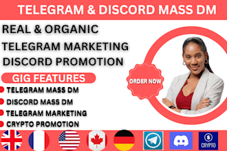 do discord telegram mass dm telegram promotion memecoin twitter shoutout
