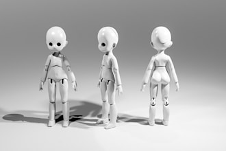 sculpt 3d bjd 3d flexi toy 3d articulated model ball joint doll for 3d printing