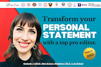 edit your residency, medical school, or fellowship personal statement in 24hrs