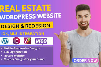 design real estate website in wordpress with idx mls integration