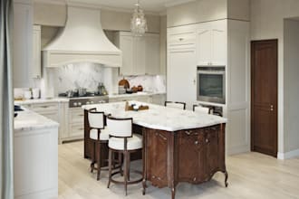 remodel neoclassic 3d loft apartment,cozy interior,bedroom closet,kitchen render