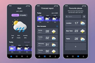 develop weather app, weather forecast app, weather prediction app, climate app