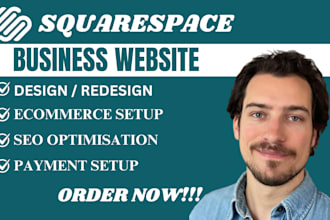 design squarespace business website design or redesign square website