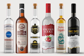 do product label, liquor, tequila, wine, vodka, gin, bottle, dropper