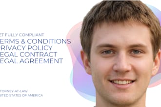 be your contract lawyer for legal contract, terms and conditions, privacy policy