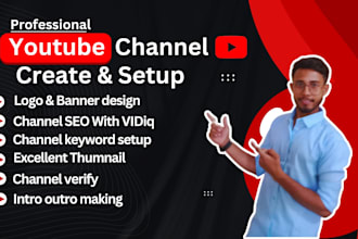 create setup and SEO youtube channel professionally