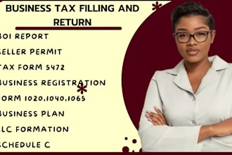 file US, UK tax returns 1040 1120 1065 boi report, llc