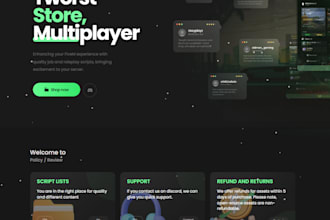 create beautiful tebex store design for script store