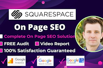 do on page SEO for squarespace website or  optimize squarespace site ranking