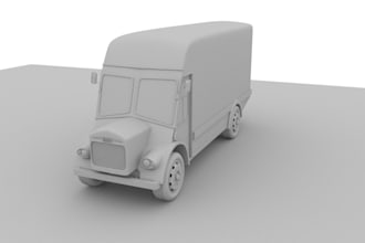 do 3d car modeling, 3d vehicle, truck model, van automotive 3d printing and game